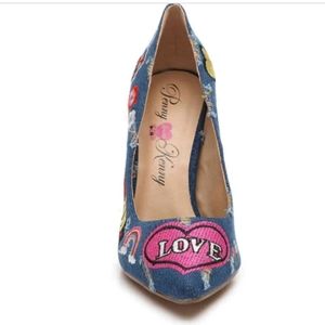 🆕 Denim Mixed-Patch Classic Pump